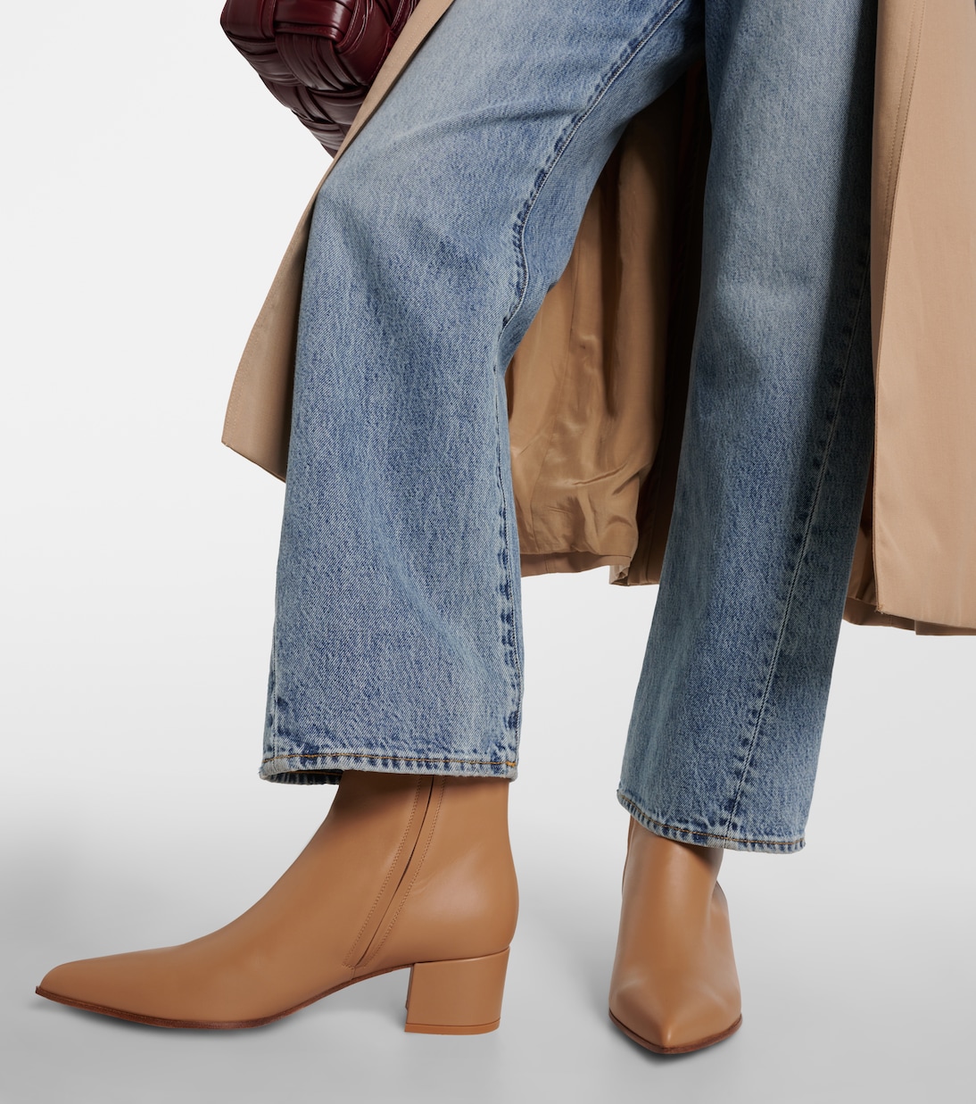 Ankle Boots Lyell 45 aus Leder | Gianvito Rossi