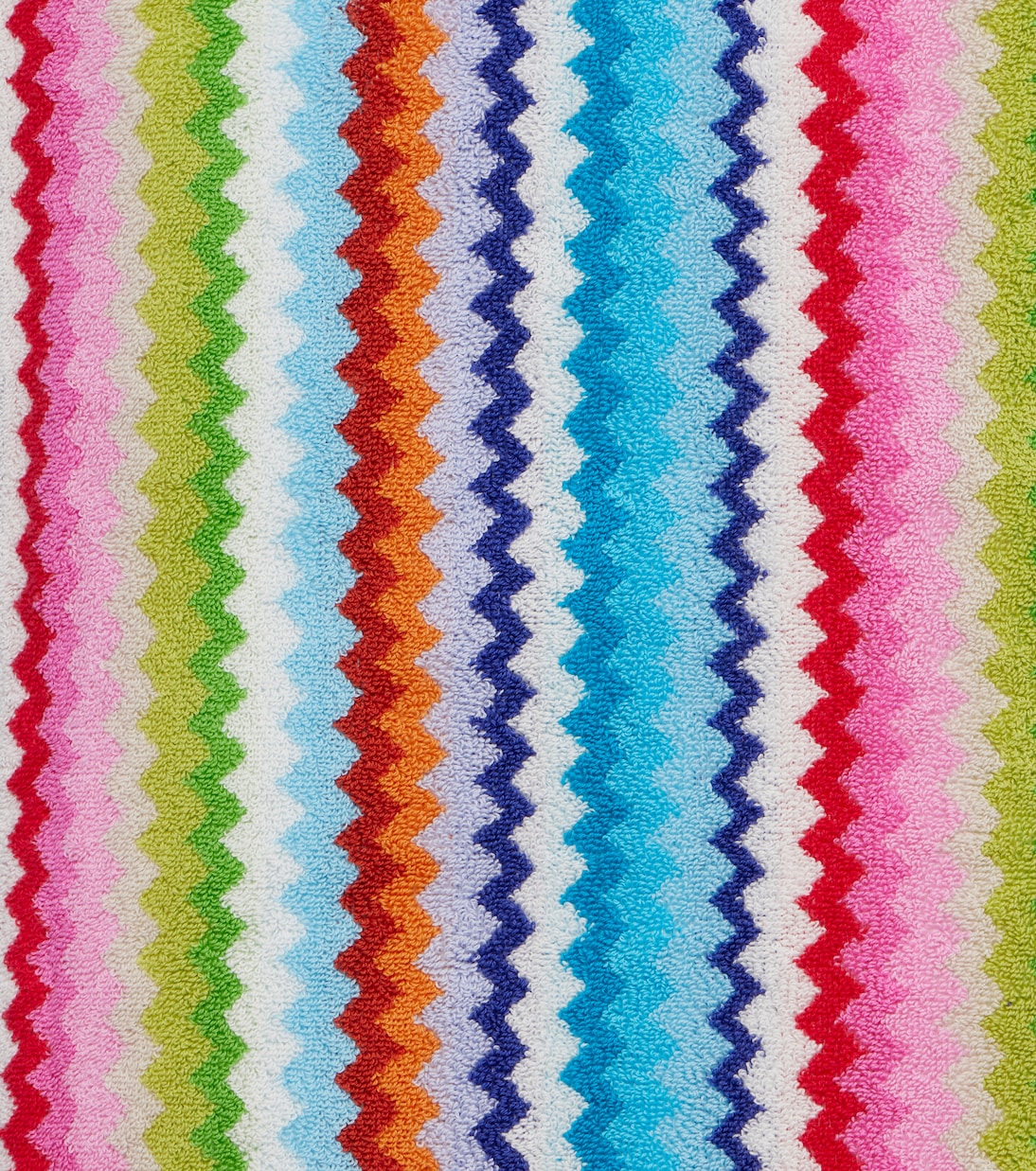 Bata de baño Riverbero de rizo de algodón en zigzag | Missoni