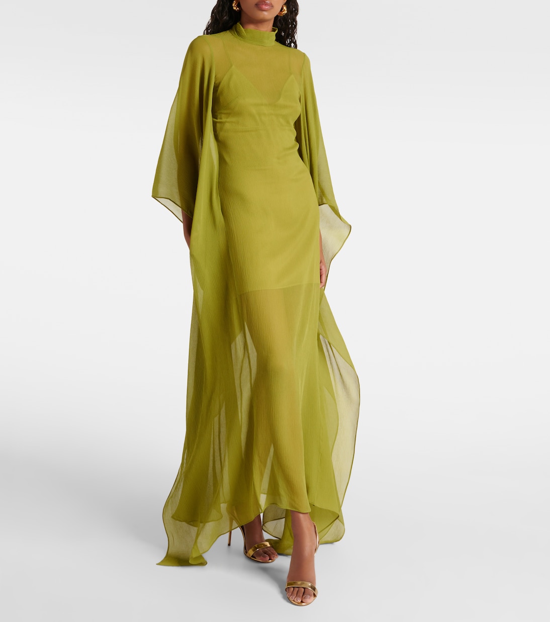 Lanzarote silk chiffon kaftan | Taller Marmo