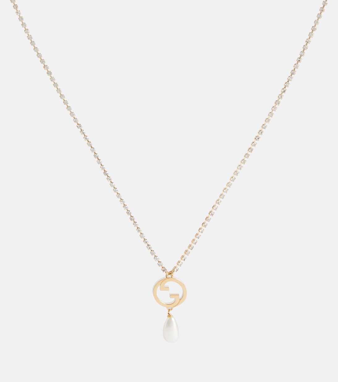 Halskette Gucci Blondie mit Kristallen und Zierperle | Gucci
