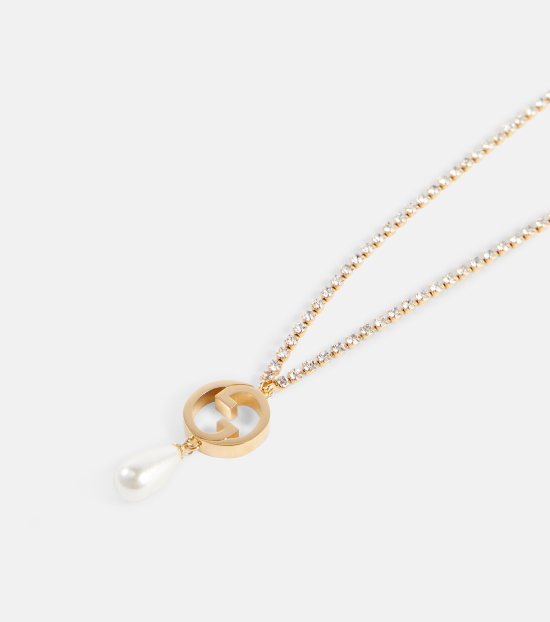 Halskette Gucci Blondie mit Kristallen und Zierperle | Gucci