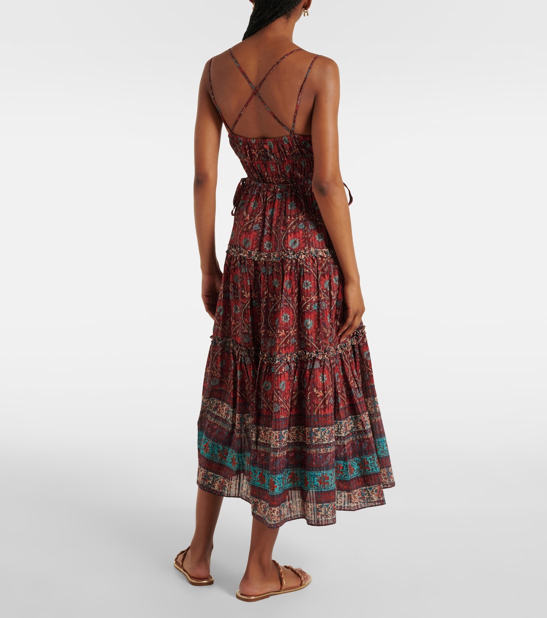 Midikleid Rosa aus einem Baumwollgemisch | Ulla Johnson