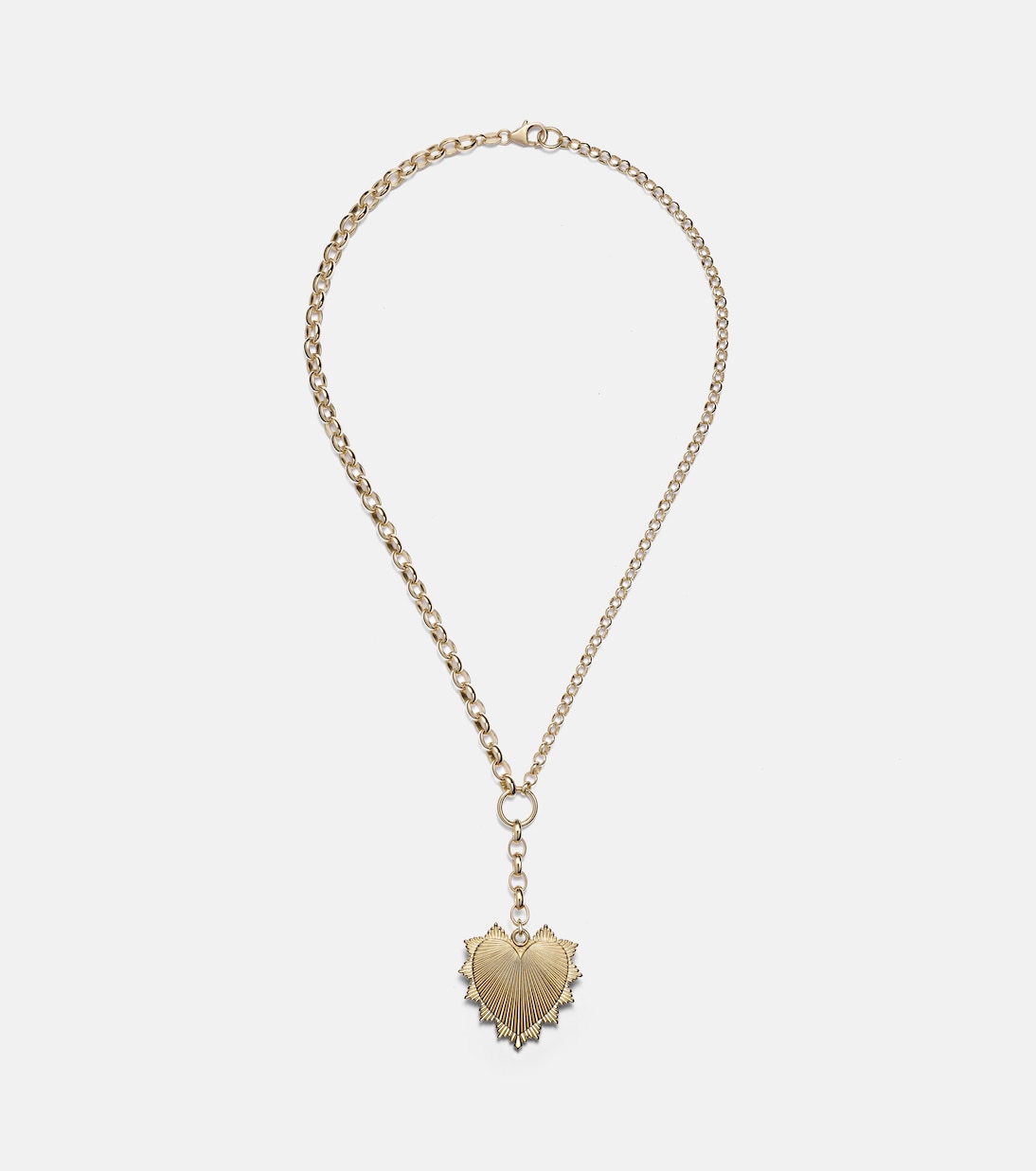 Oversized Love Token 18kt gold (750/1000) chain necklace | FoundRae
