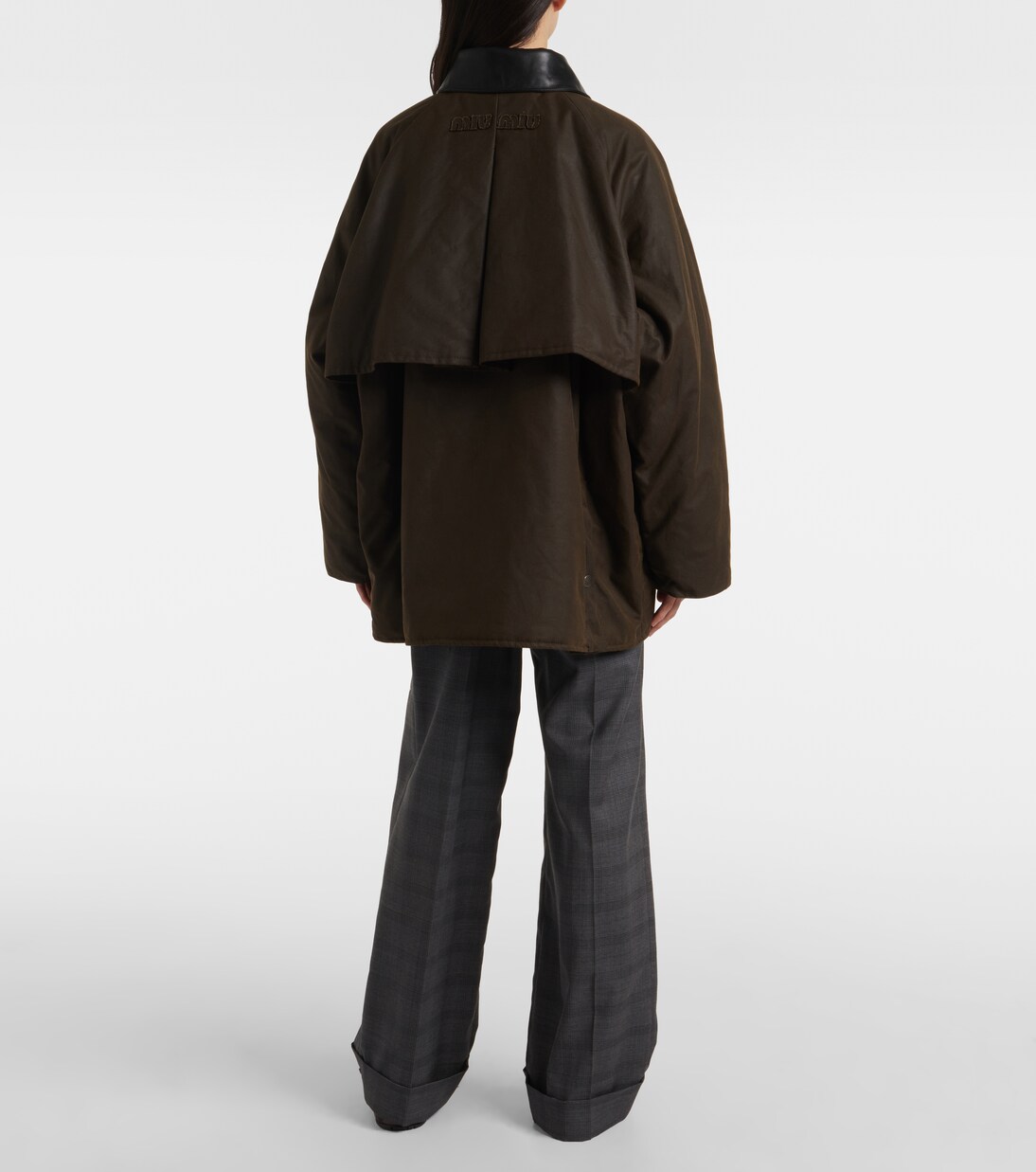 Oversize-Jacke aus Baumwoll-Canvas | Miu Miu