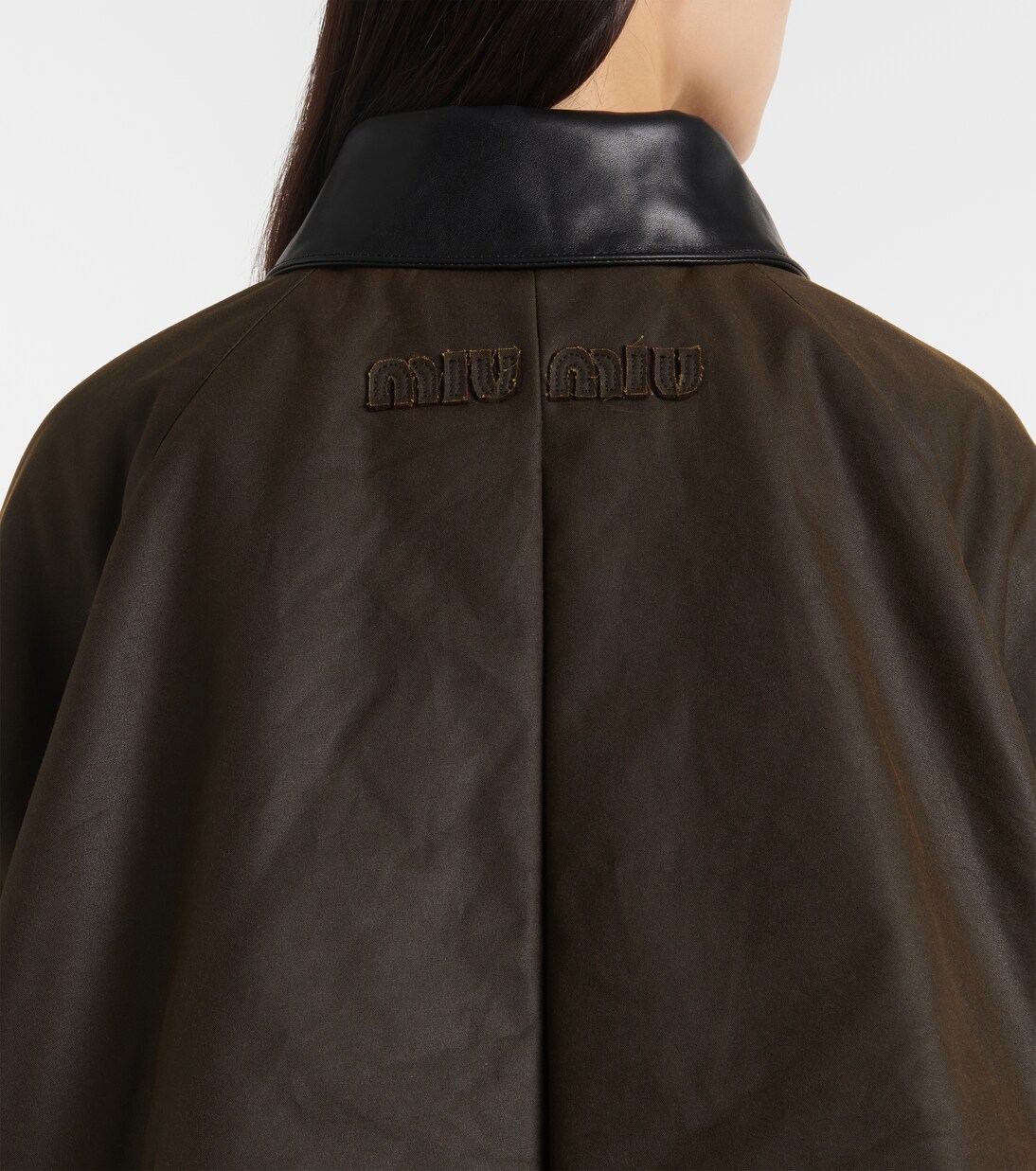 Oversize-Jacke aus Baumwoll-Canvas | Miu Miu