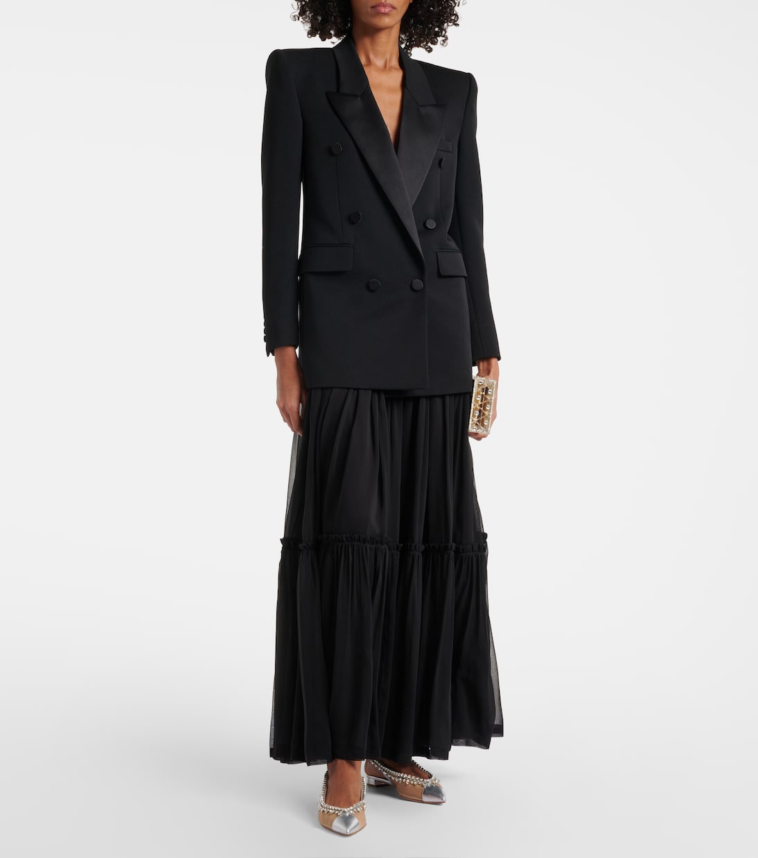 Temptation Crystal mesh slingback flats | Aquazzura