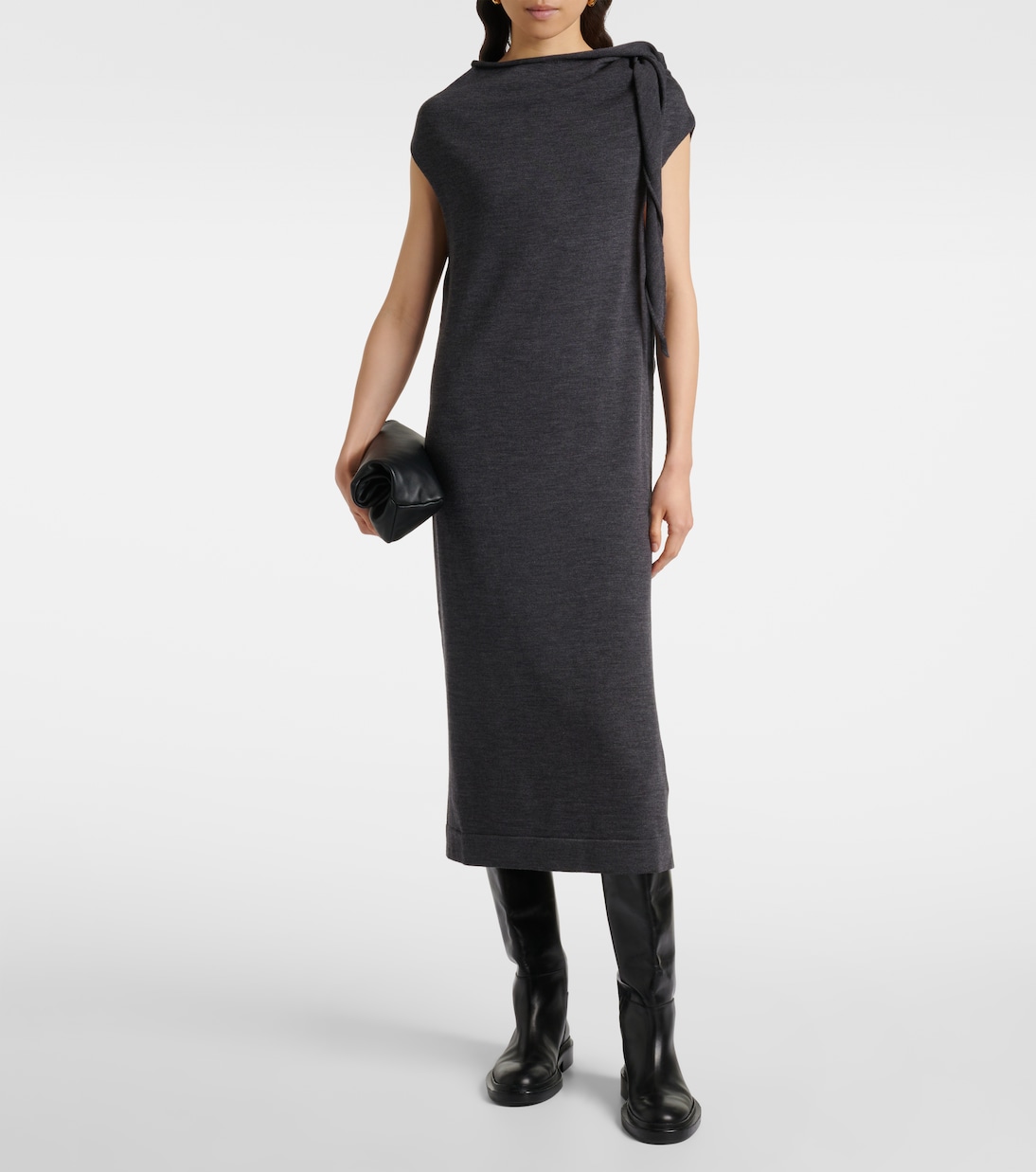 Robe midi en laine | Jil Sander