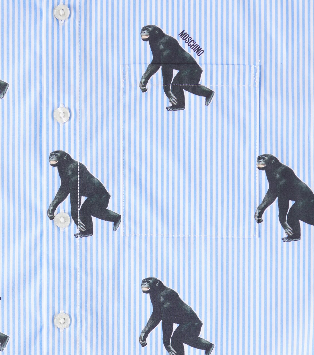 Printed striped cotton shirt | Moschino Kids