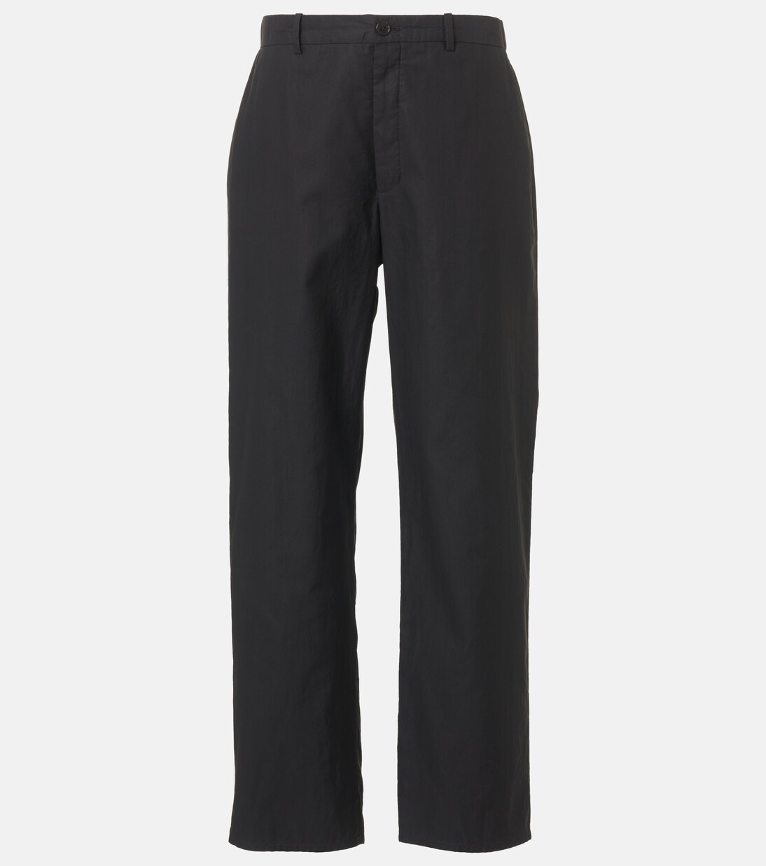 Zuzana mid-rise cotton twill straight pants | The Row