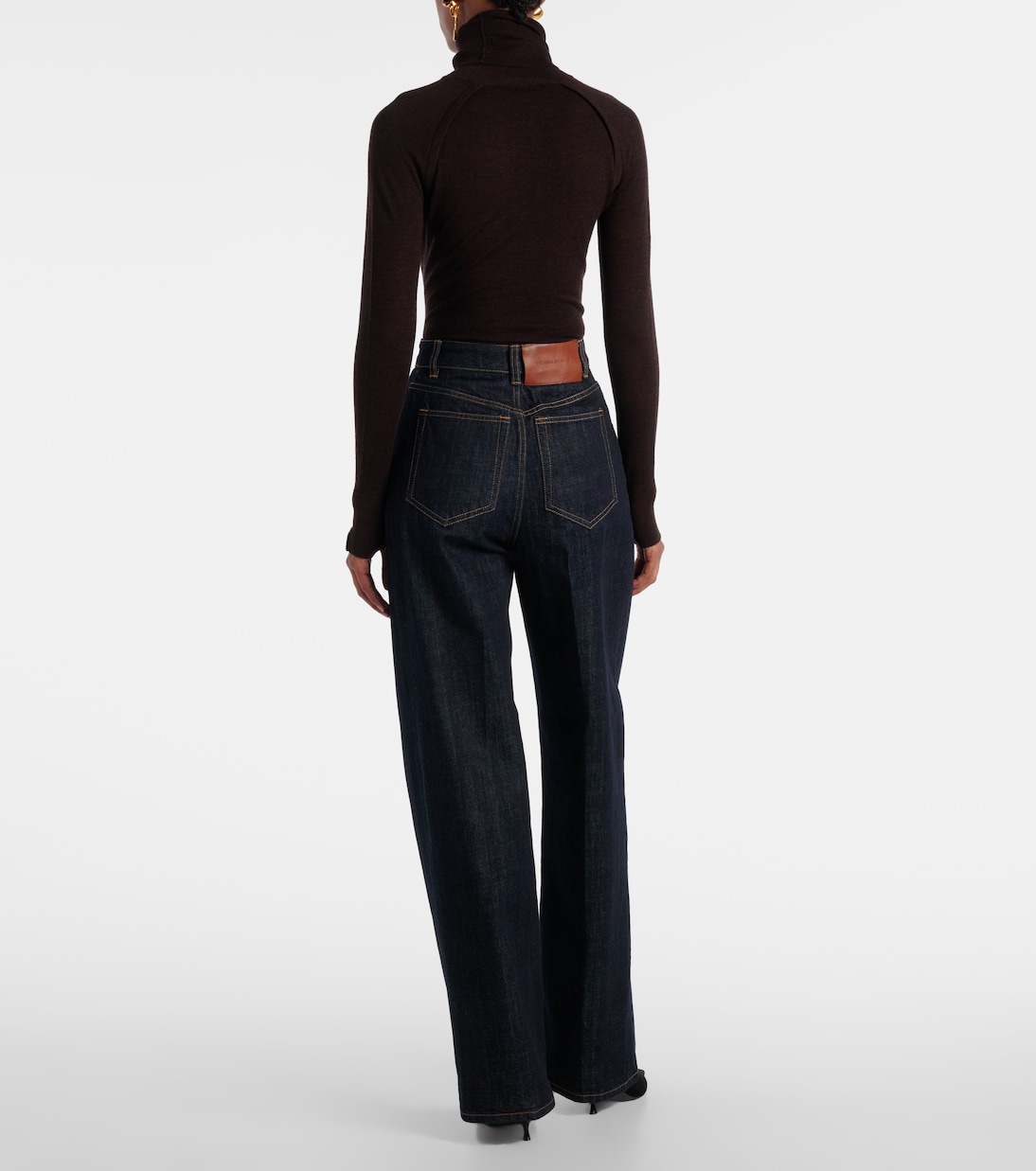 Jeans rectos de tiro alto | Victoria Beckham