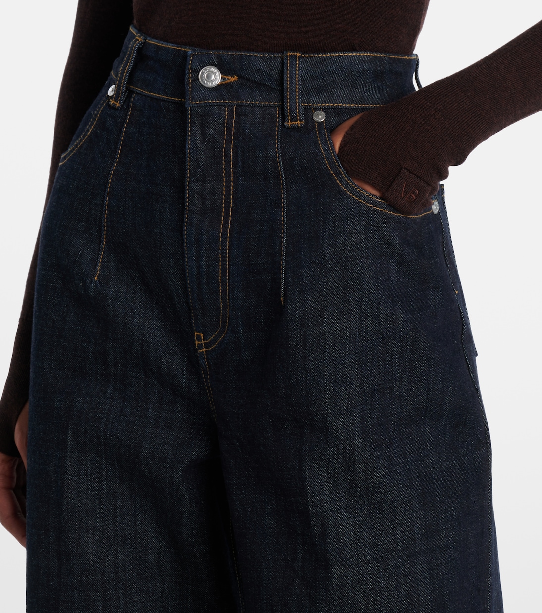 Jeans rectos de tiro alto | Victoria Beckham