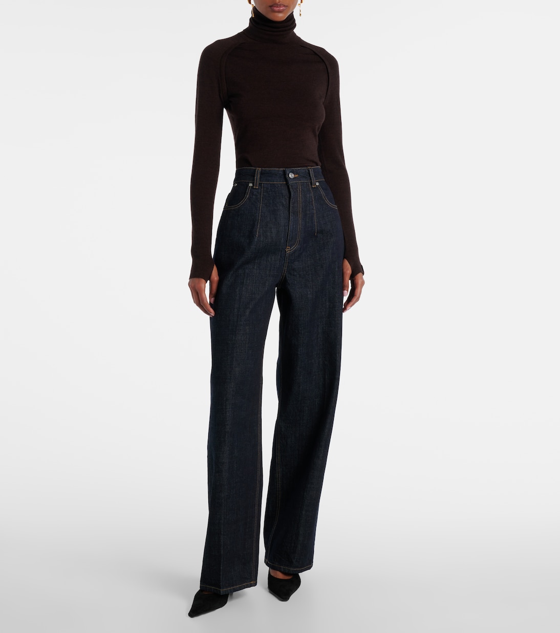 Jeans rectos de tiro alto | Victoria Beckham