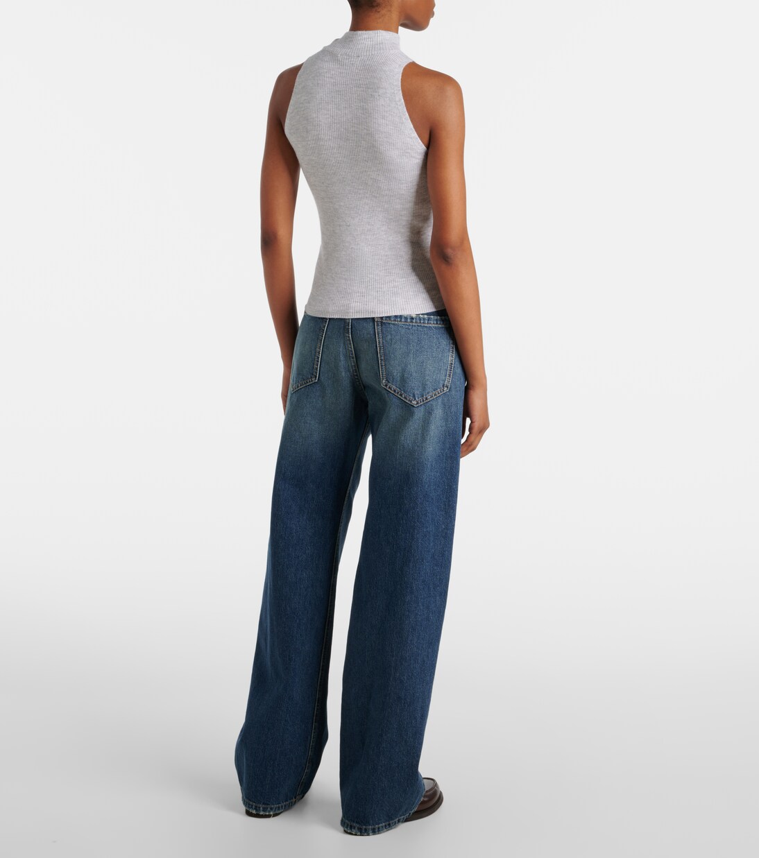 Ribbed-knit turtleneck top | Brunello Cucinelli