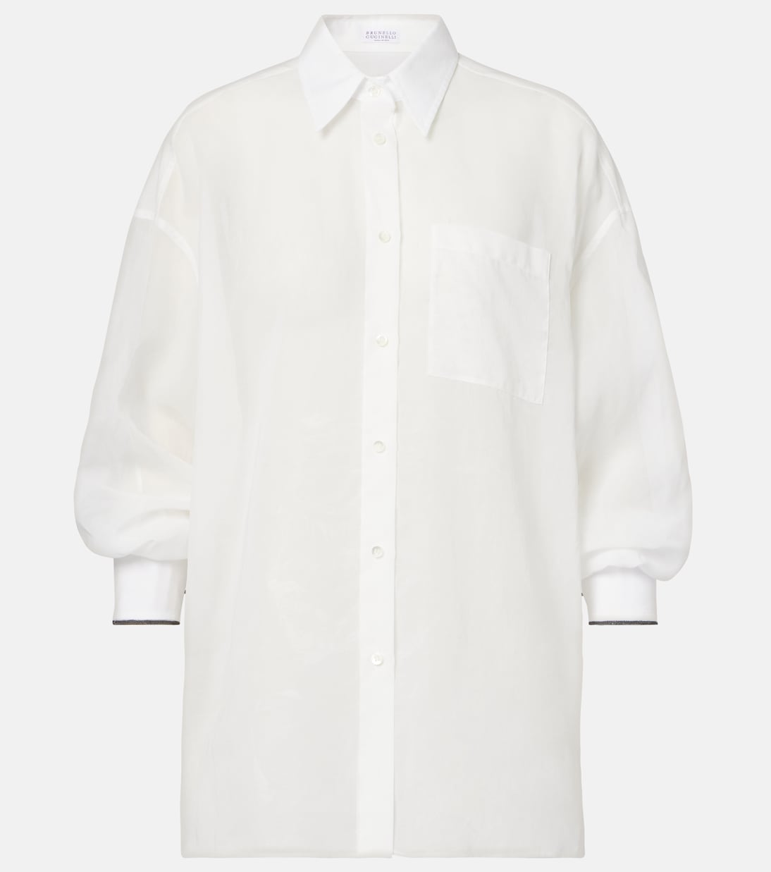 Camisa de popelín de algodón | Brunello Cucinelli