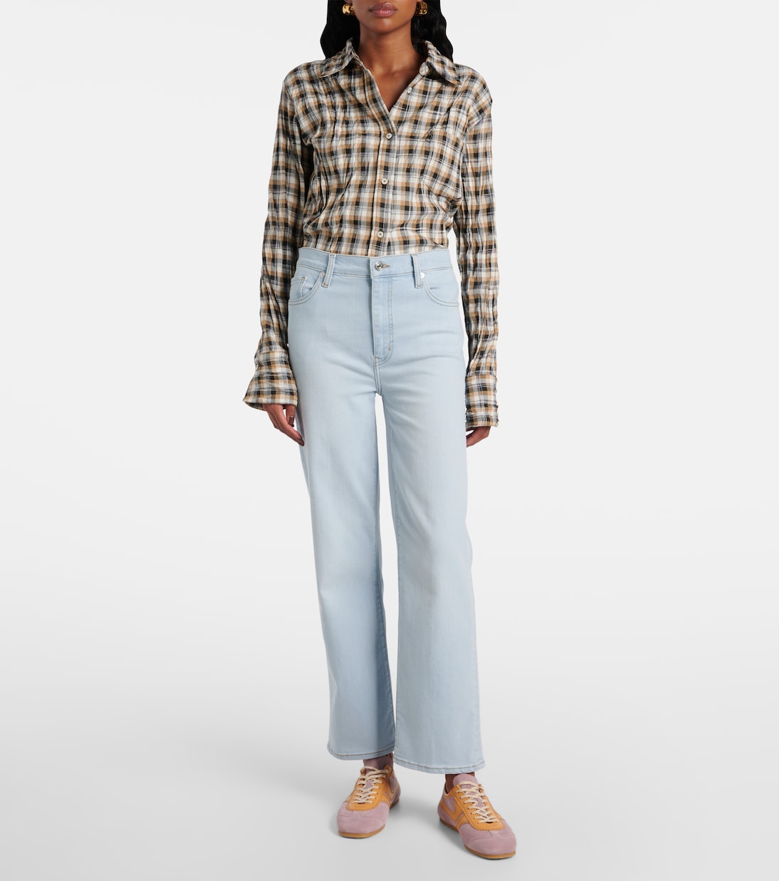 Jean droit Le Sleek à taille haute | Frame