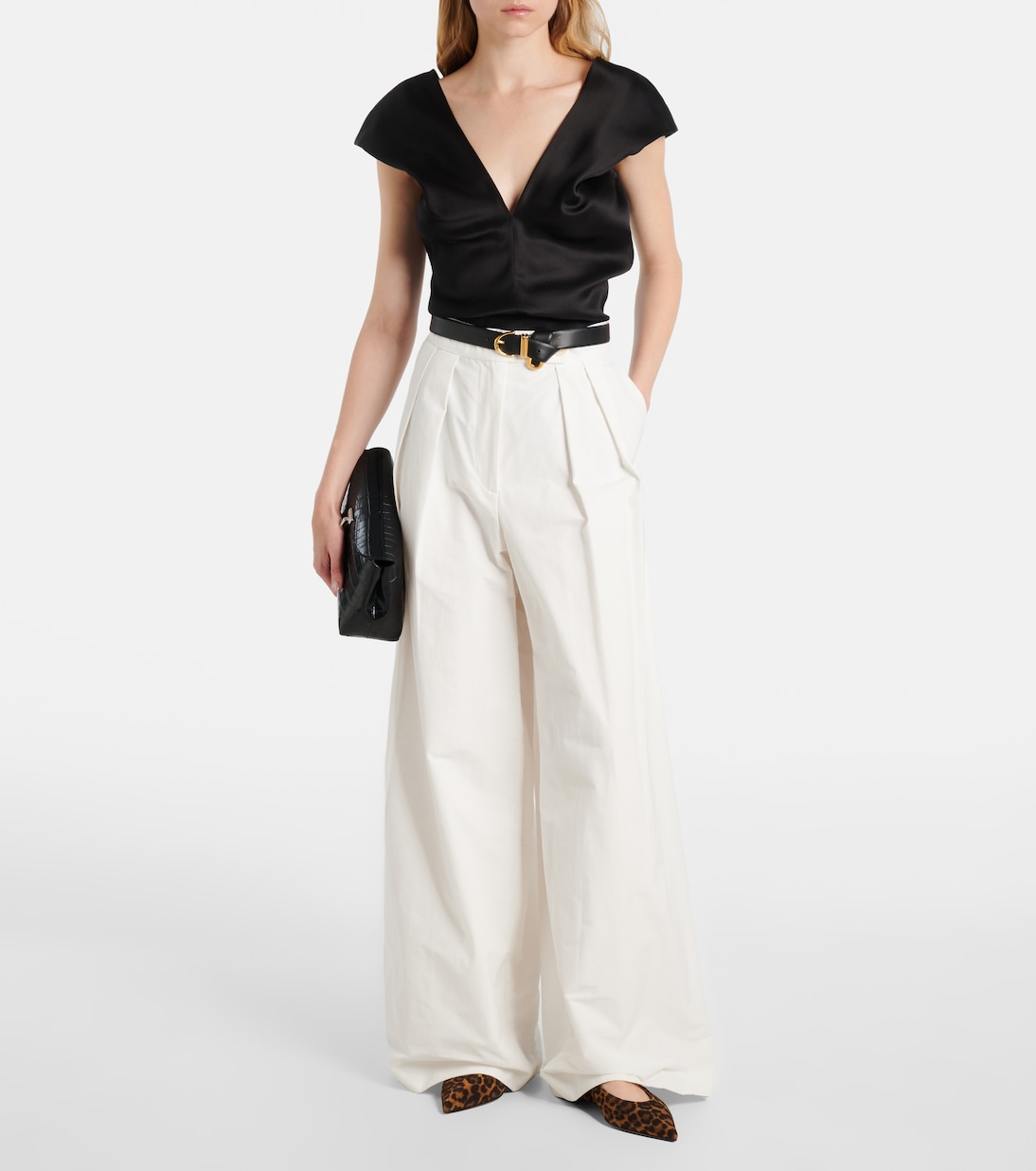 Robbie leopard-print suede slingback flats | Gianvito Rossi