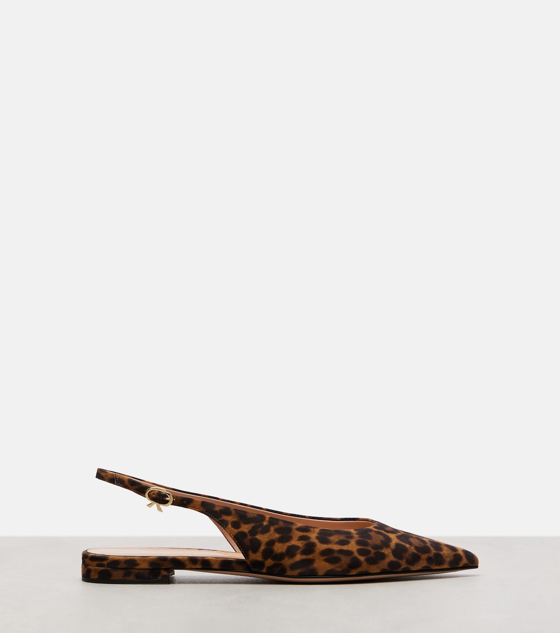 Robbie leopard-print suede slingback flats | Gianvito Rossi