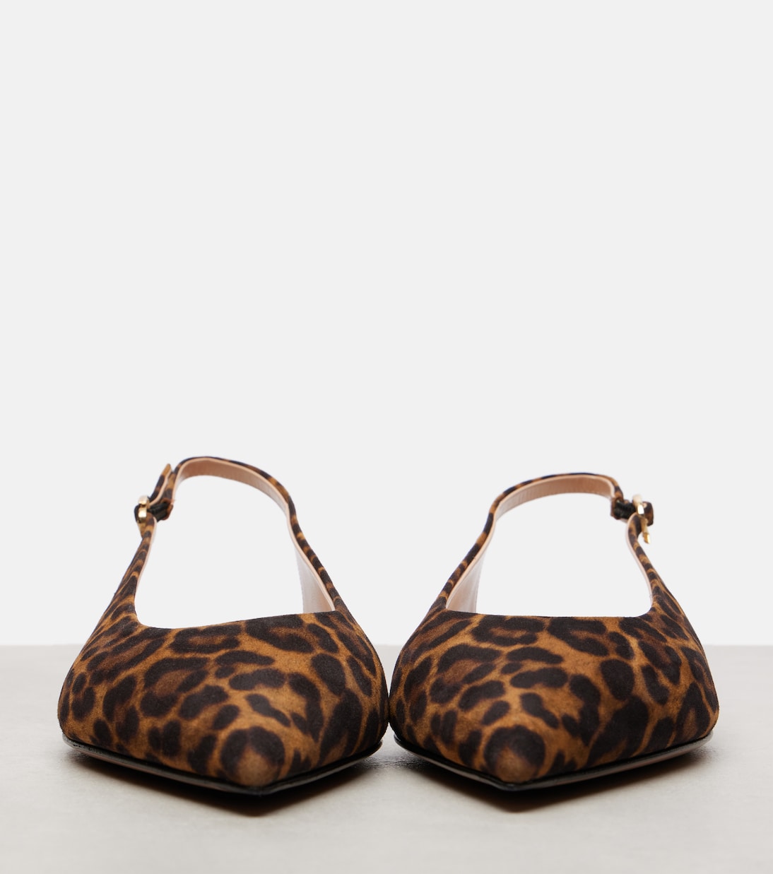 Robbie leopard-print suede slingback flats | Gianvito Rossi