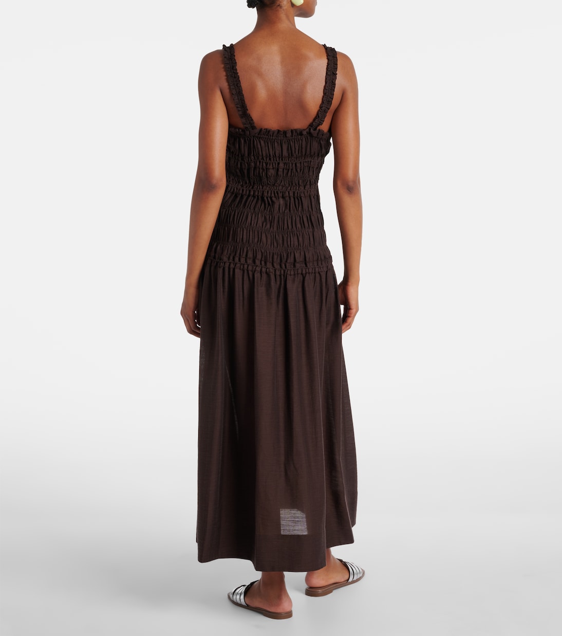 Smocked midi dress | Tory Burch