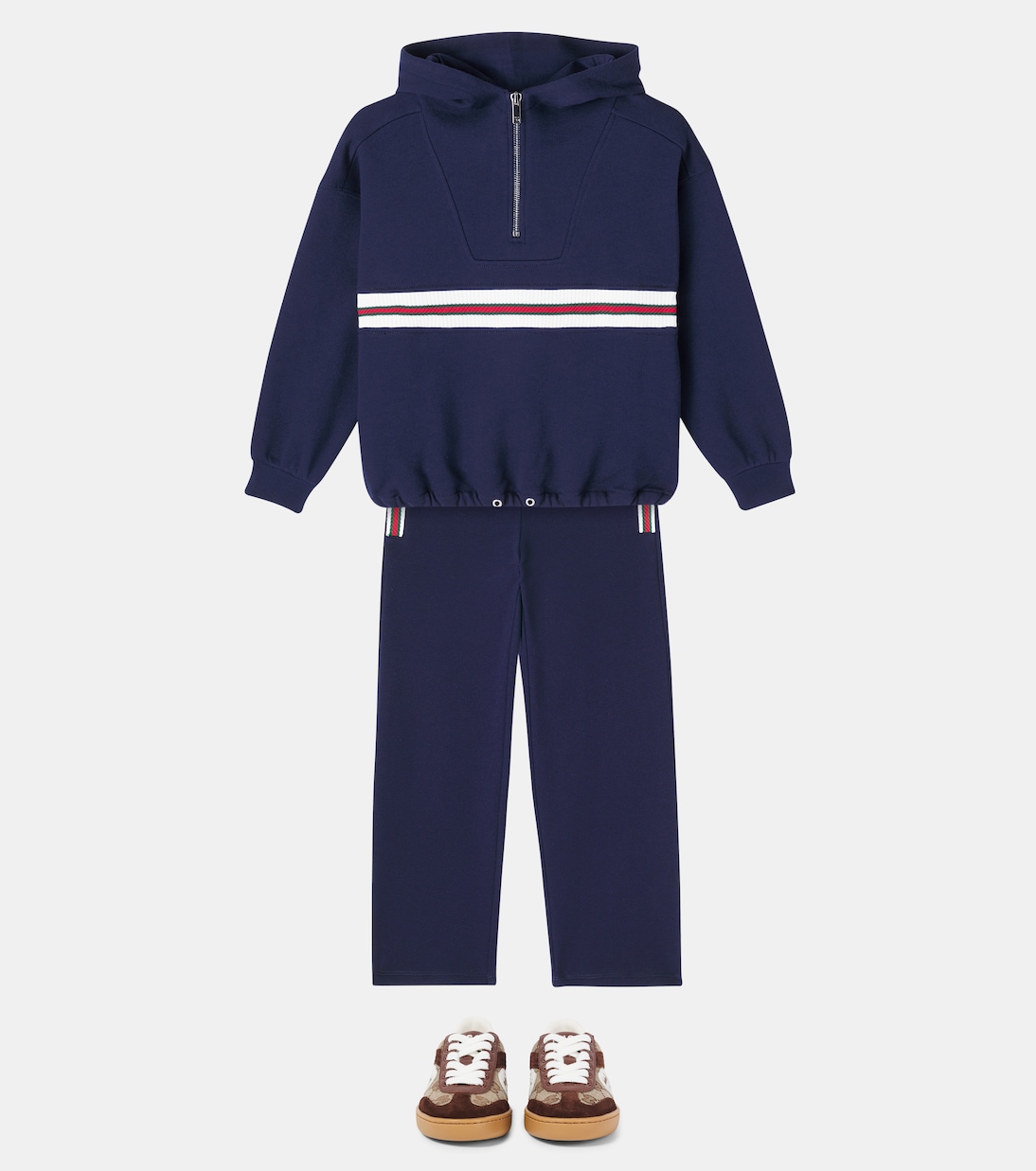 Pantalones deportivos de algodón con Web | Gucci Kids