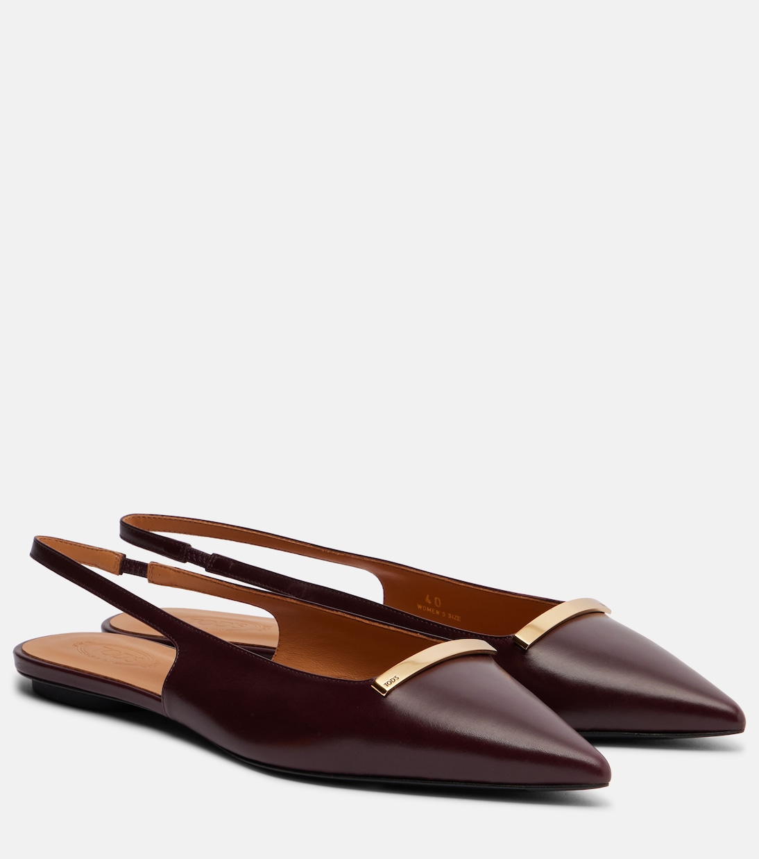 Barretta leather slingback flats | Tod's
