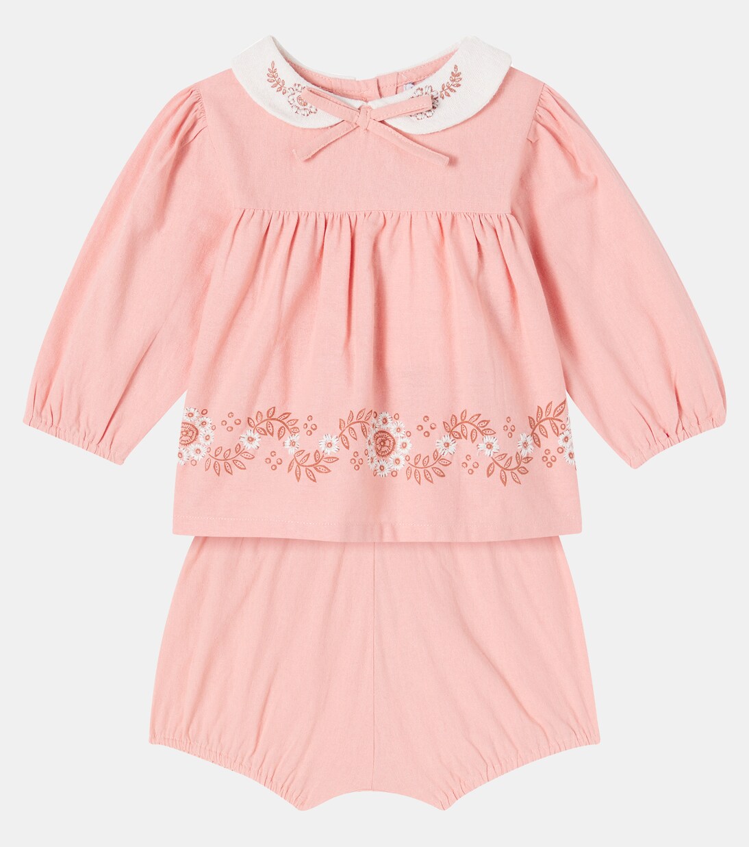 Baby Scarlet set of cotton top and bloomers | Bebe Organic