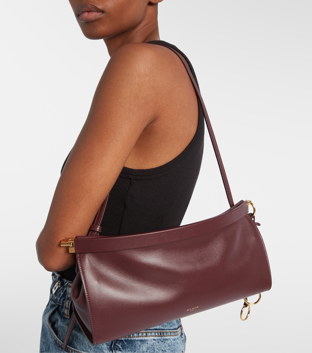 Le Click Medium leather shoulder bag | Alaïa