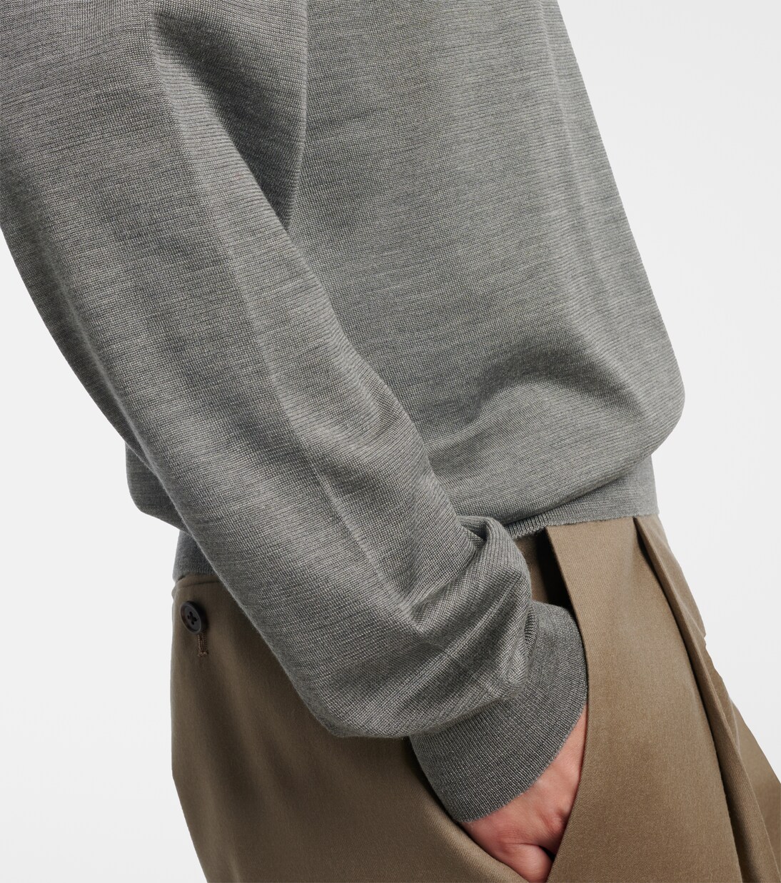 Liwen silk turtleneck top | The Row