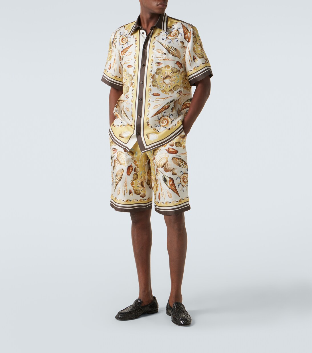 真丝斜纹布印花短裤 | Dolce&Gabbana