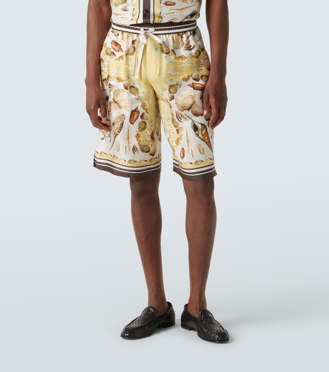 真丝斜纹布印花短裤 | Dolce&Gabbana