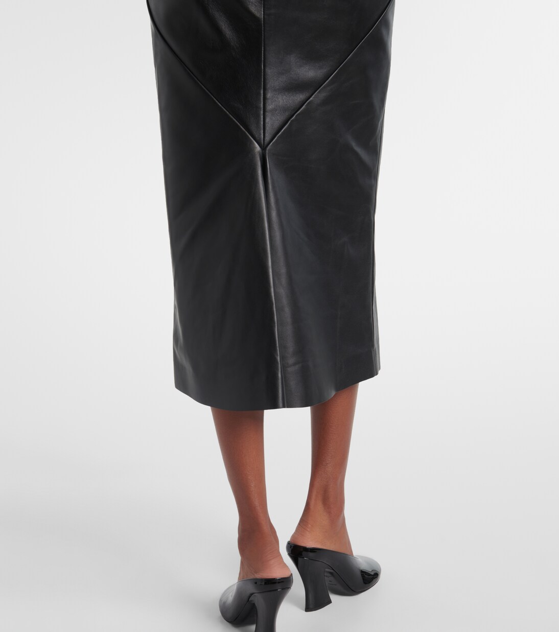 Jupe crayon à taille haute en cuir | Givenchy