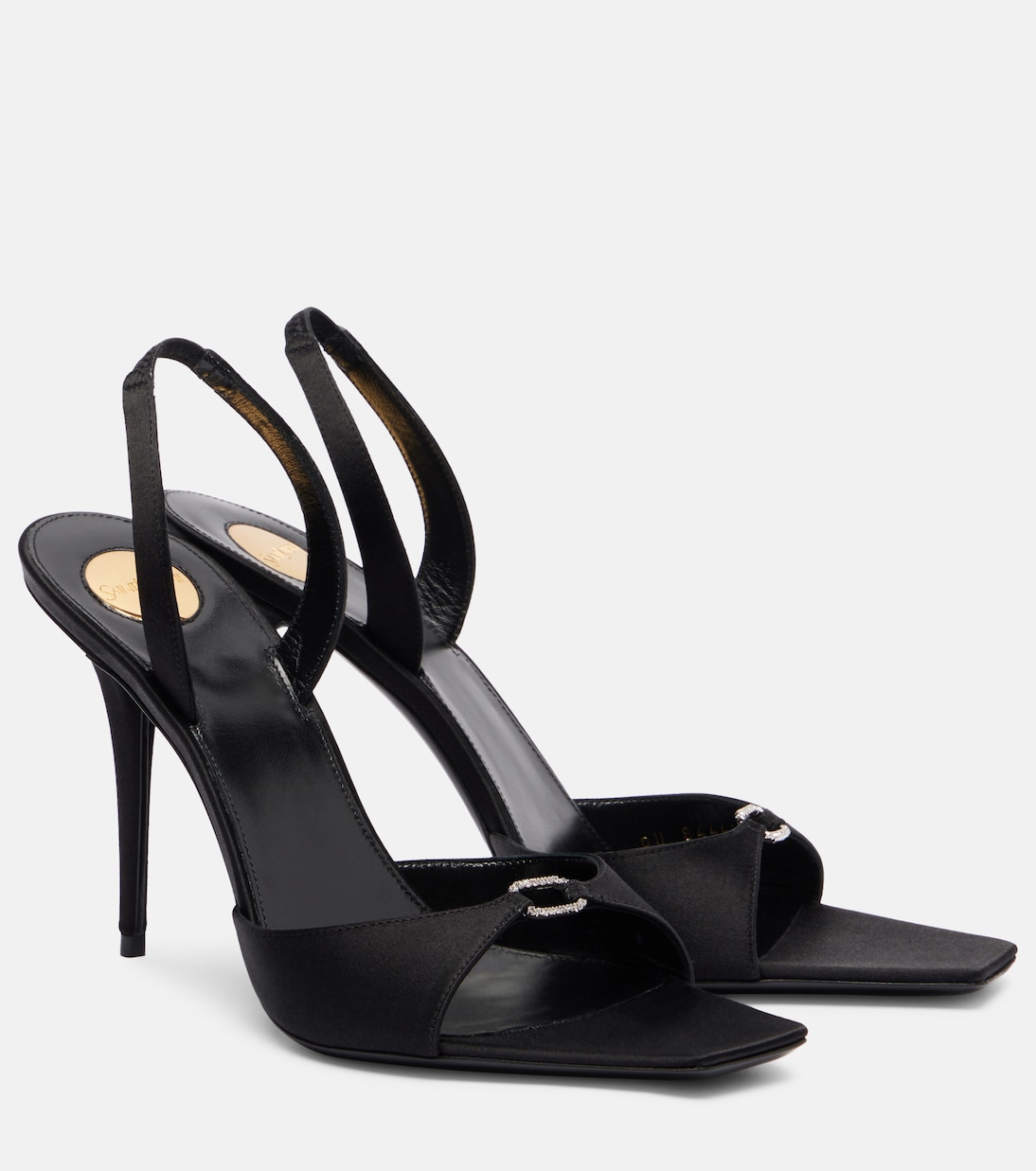 Slingback-Sandalen Daisy 95 aus Satin | Saint Laurent