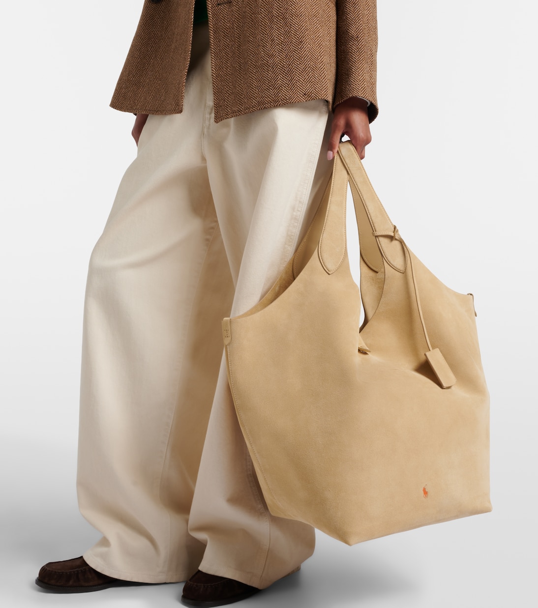 Polo Play Large suede tote bag | Polo Ralph Lauren
