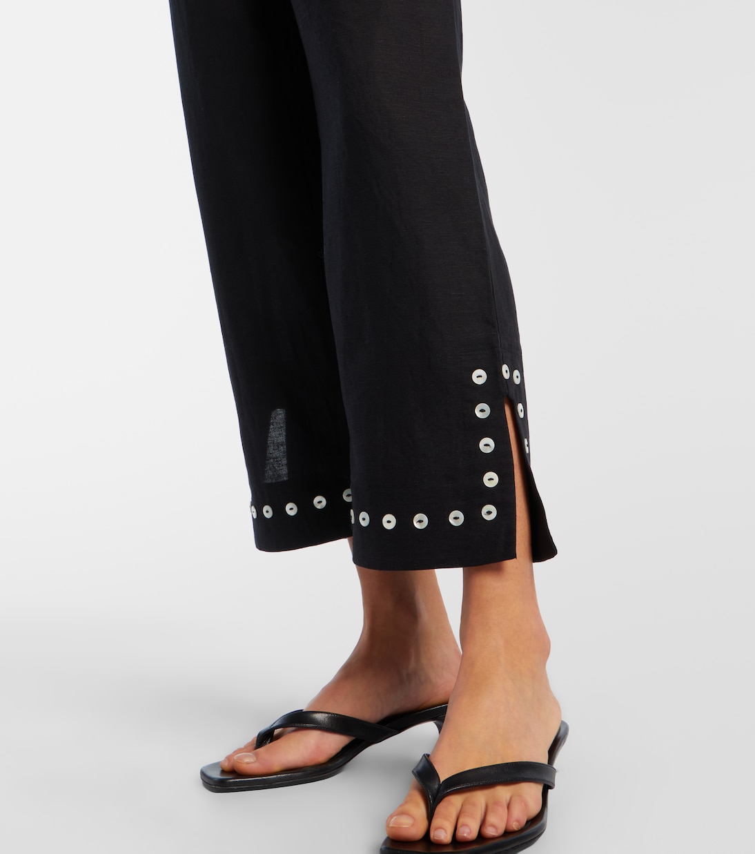 Piha linen-blend flared pants | Staud