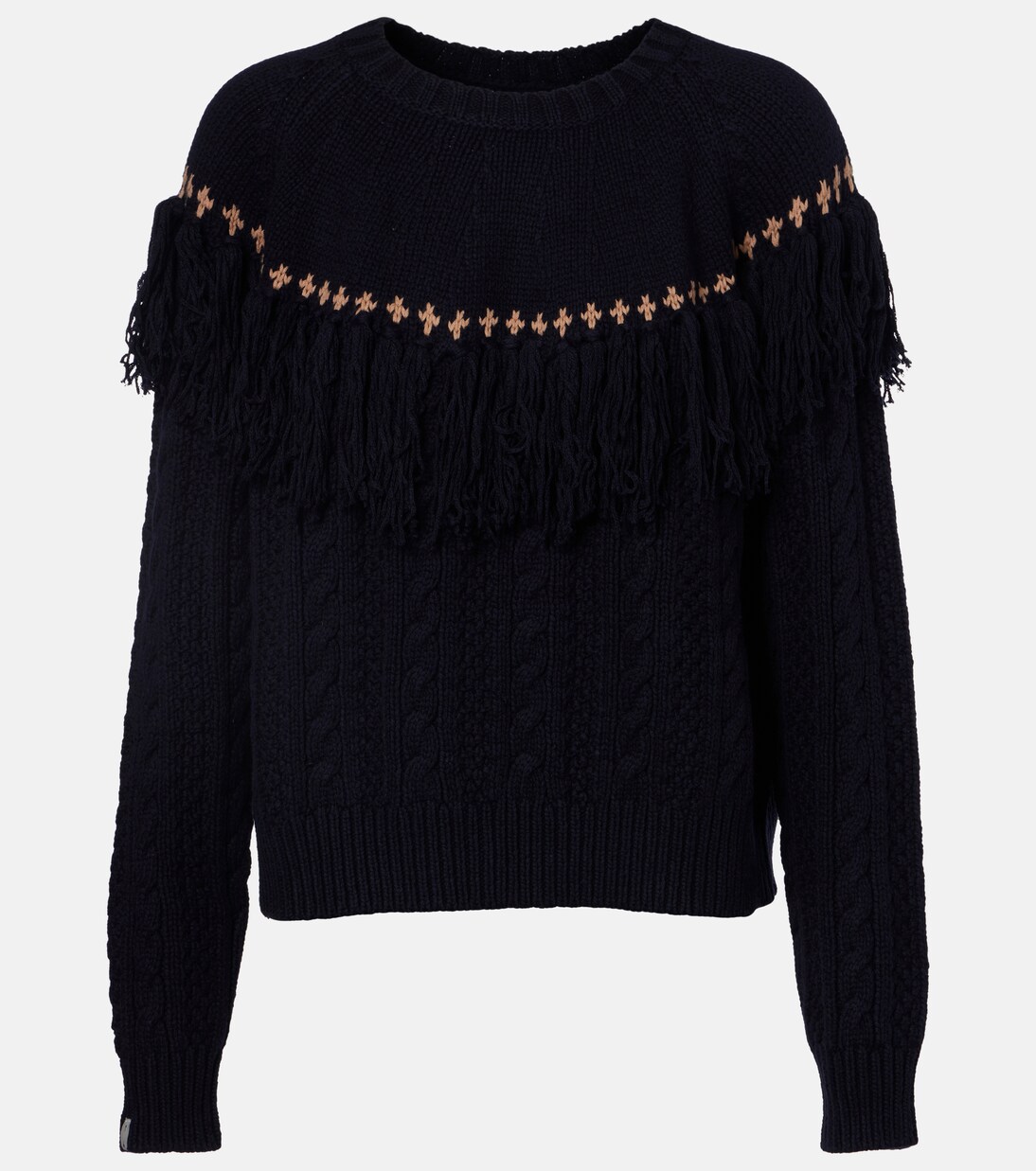 Clara fringed wool and cotton sweater | The Upside