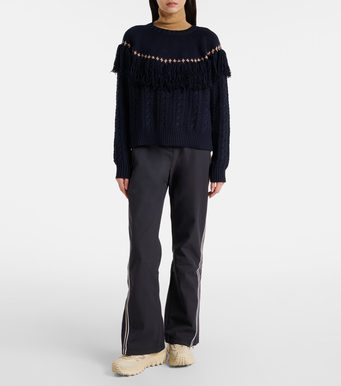 Clara fringed wool and cotton sweater | The Upside