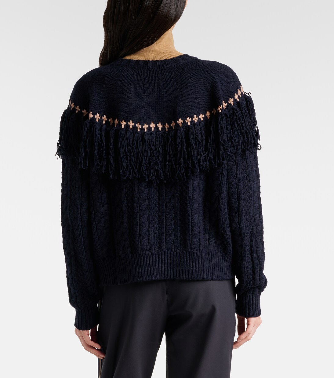 Clara fringed wool and cotton sweater | The Upside