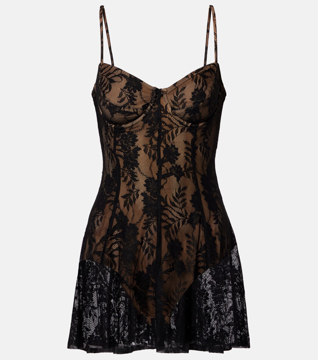 Pickleball semi-sheer lace minidress | Norma Kamali