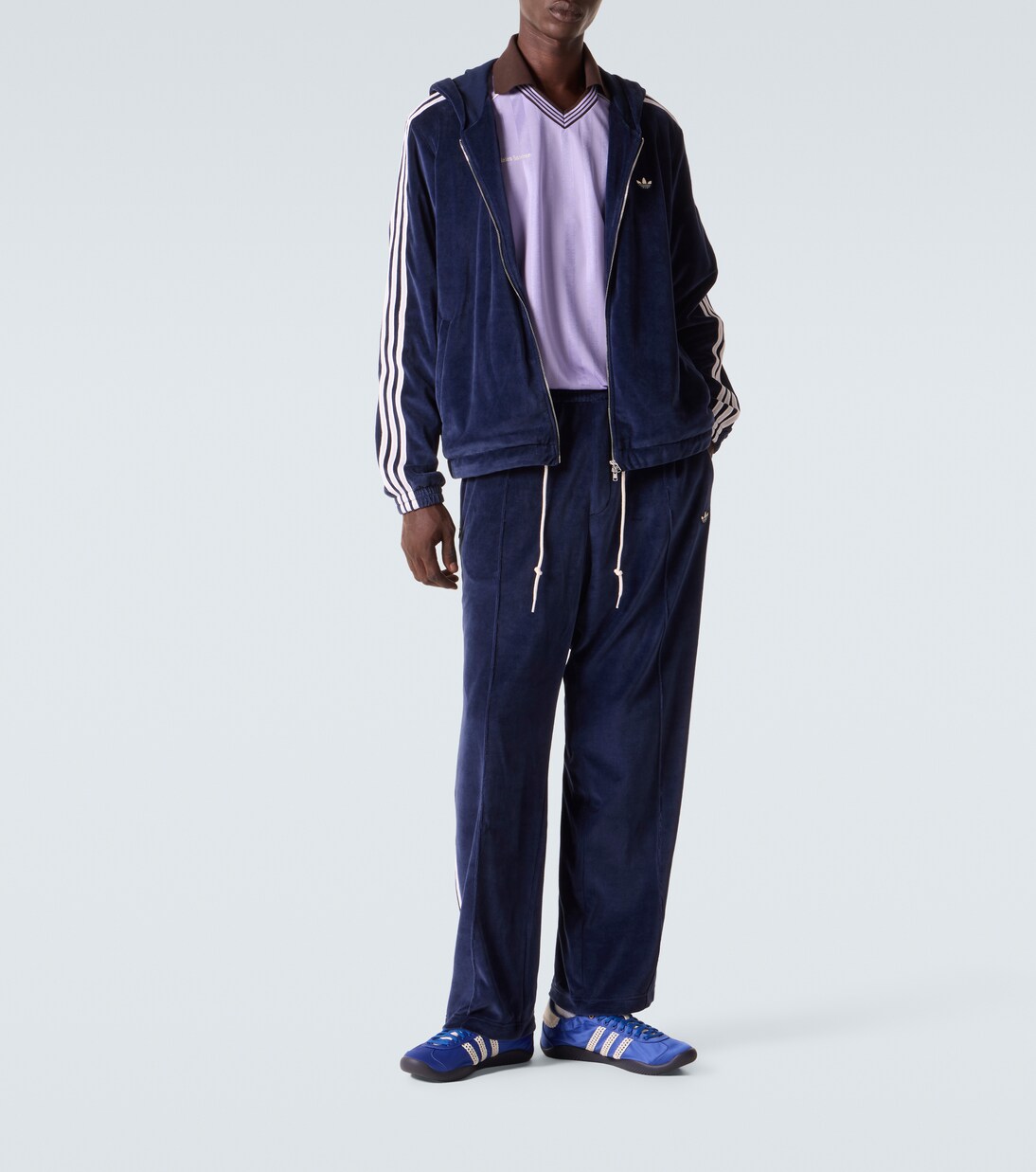 x Wales Bonner cotton-blend velvet hoodie | Adidas