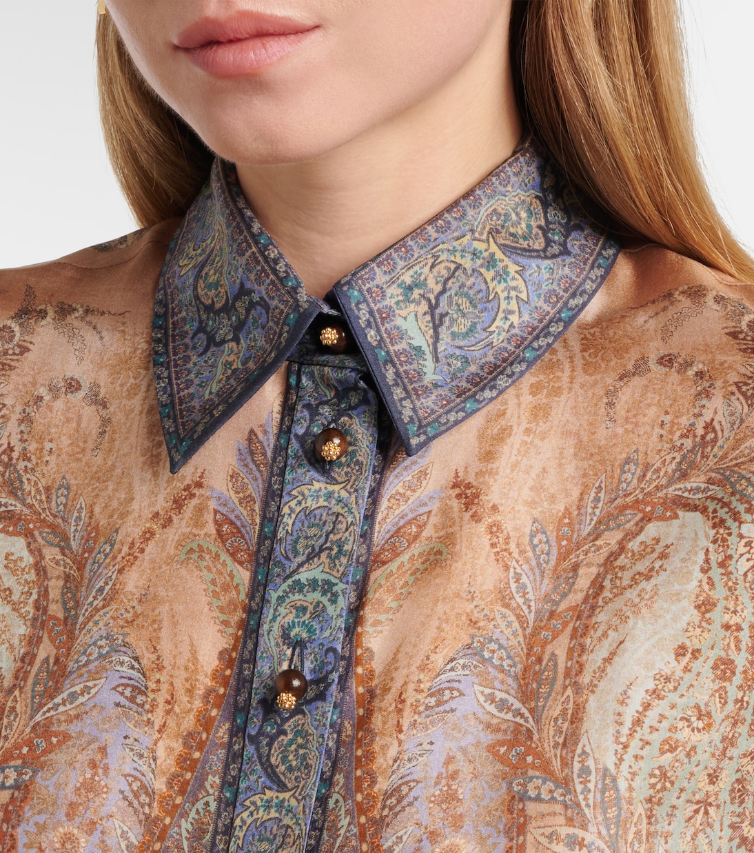 Top Wanderlust de seda estampado | Zimmermann