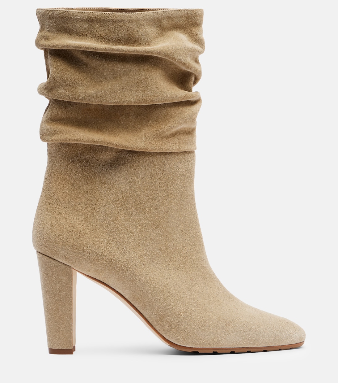 Calasso 90 draped suede ankle boots | Manolo Blahnik
