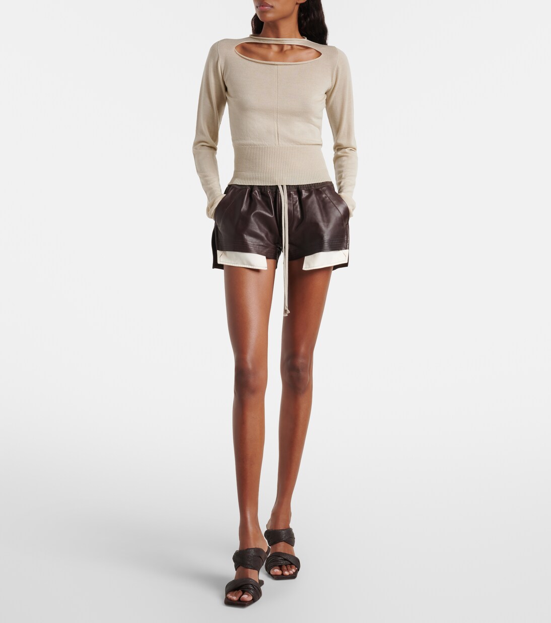 Cutout virgin wool top | Rick Owens