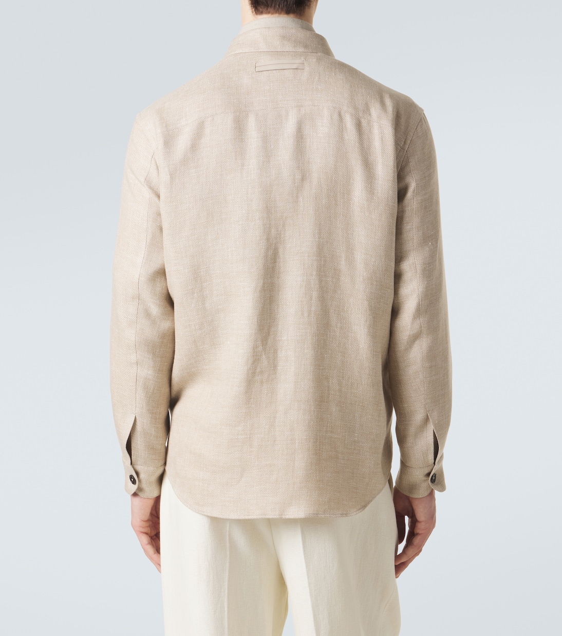Cashmere, linen, and silk overshirt | Zegna