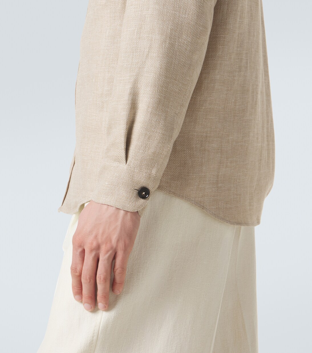Cashmere, linen, and silk overshirt | Zegna
