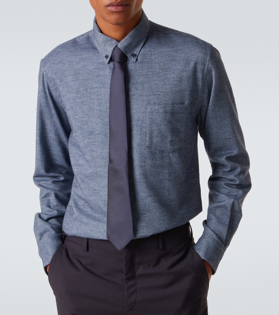 Cotton flannel shirt | Sunspel