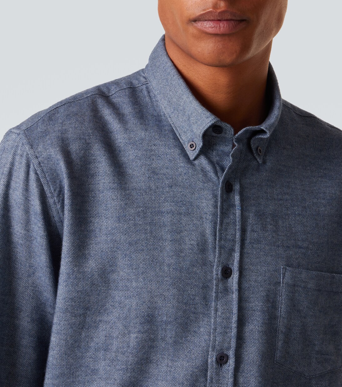 Cotton flannel shirt | Sunspel