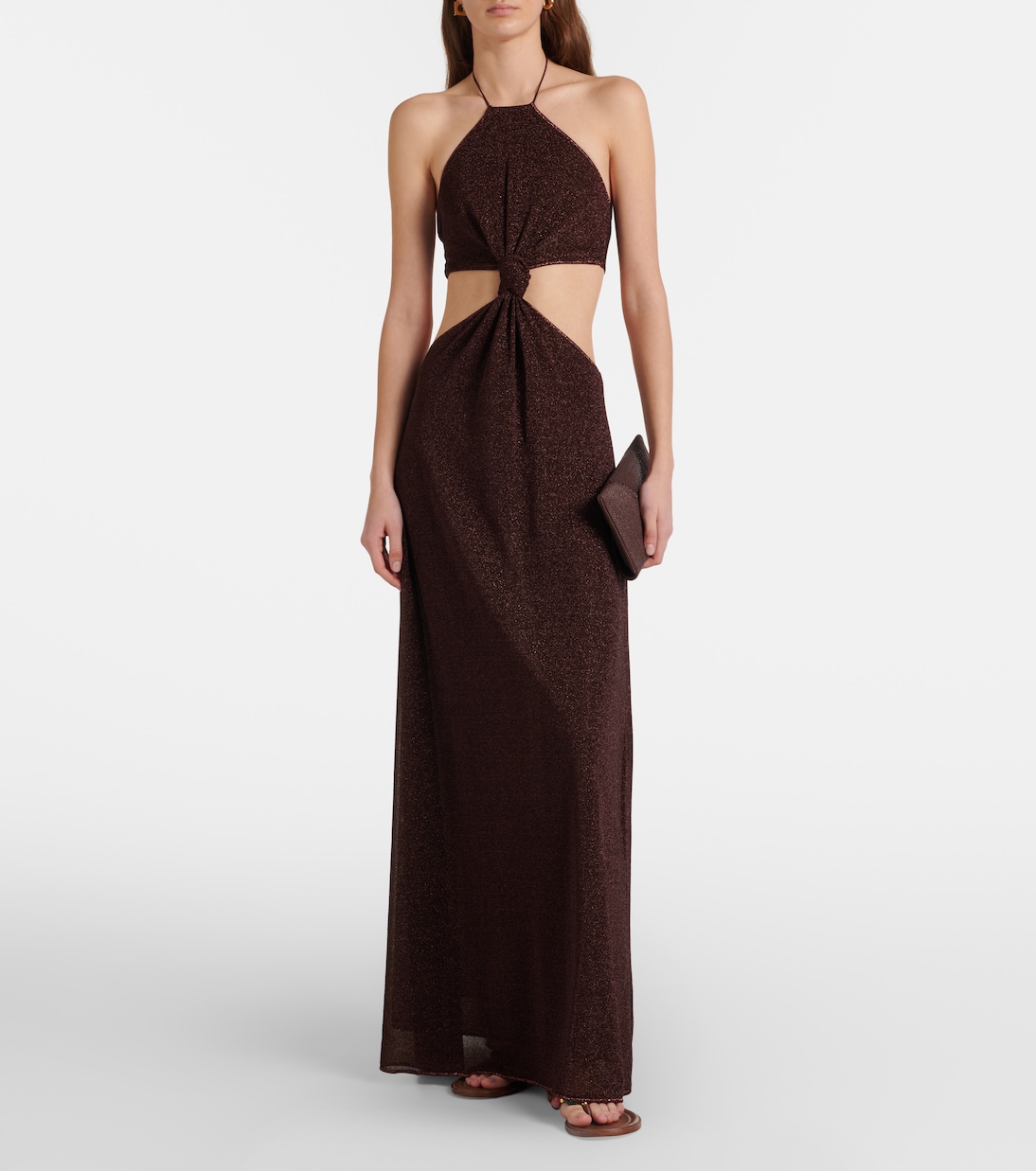 Lumière cutout halterneck maxi dress | Oséree