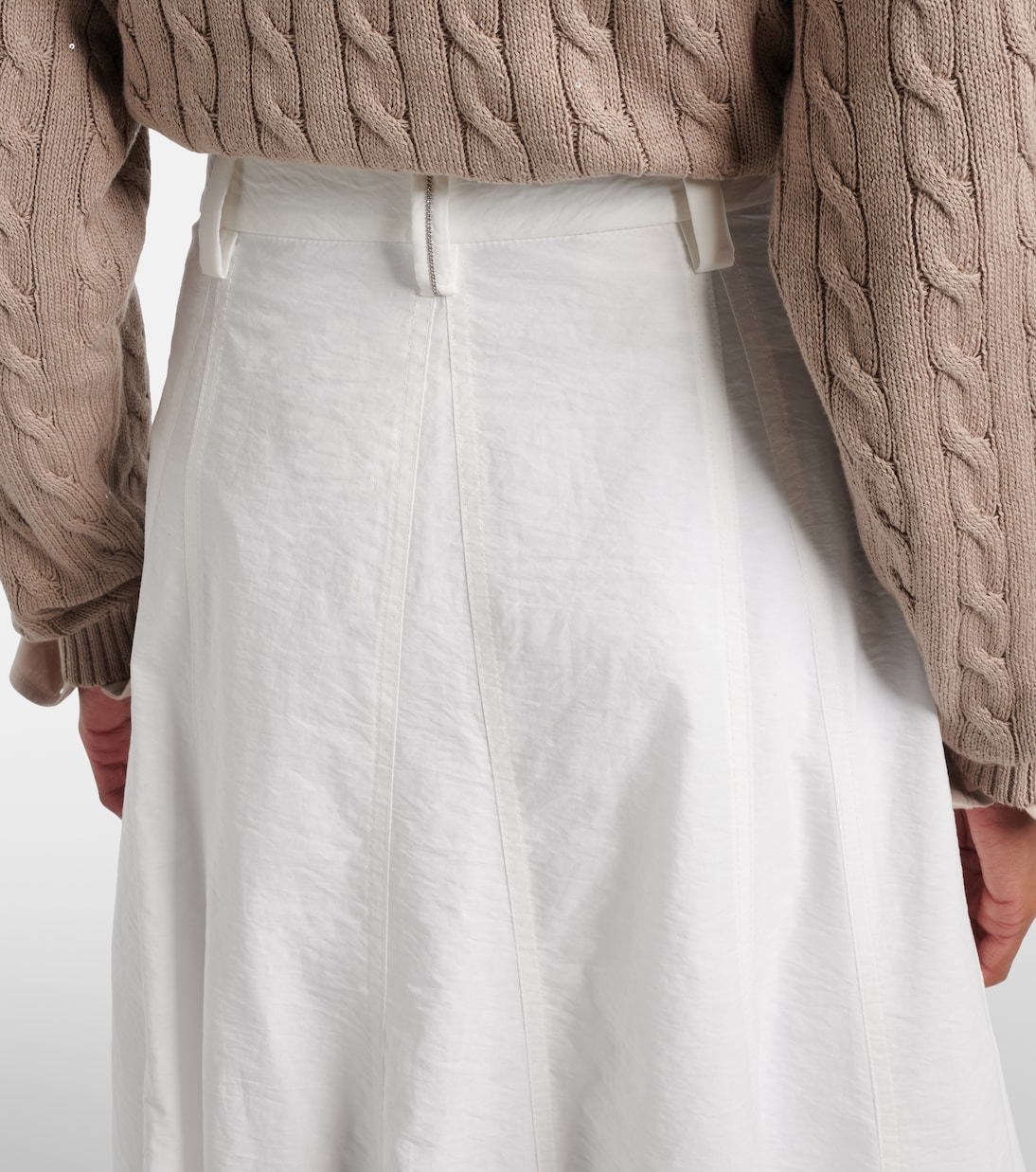 Jupe longue en mélange de coton | Brunello Cucinelli