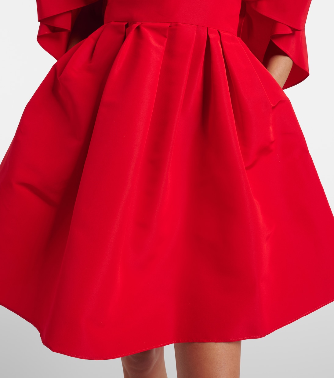 Fan gathered silk minidress | Carolina Herrera