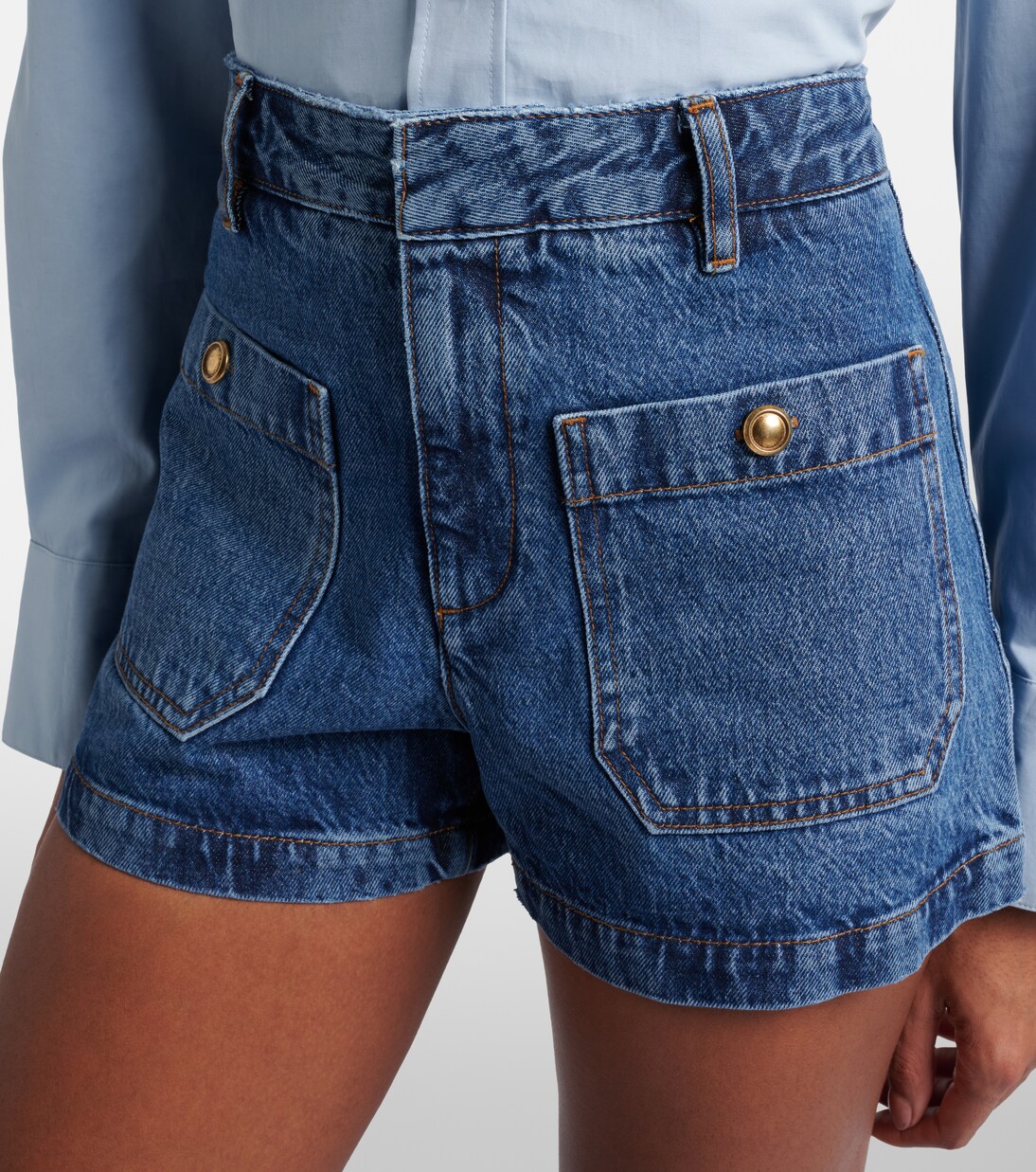 Cruise high-rise denim shorts | Frame